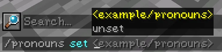 In-game chat of the command /pronouns set